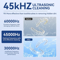Limpador Ultrassônico de Alta Frequência 45kHz 245ML para Limpeza Profunda de Dentaduras e Retentores - Atacado