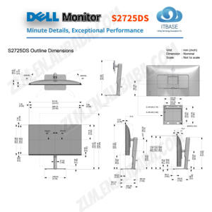 Untuk S2725DS Monitor Desktop IPS 27 inci, Monitor Desktop 2K 100Hz ramping Bezel dapat dipasang di dinding DP untuk speaker 2560x1440 - Product Image 5