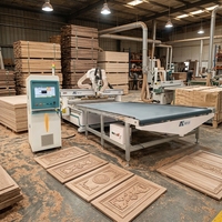 Machine de gravure CNC ATC 1325 à chargement et déchargement automatiques pour la fabrication de portes d'armoires et de meubles