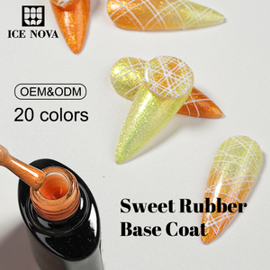 ICE <span class=keywords><strong>NOVA</strong></span> 2-en-1 capa Base de goma dulce botella UV Gel Polish 20 colores con brillo personalizable salón extender dar forma a las uñas - Product Image 1