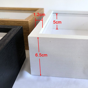Walnut MDF 10\" 9x9\" 8x8\" Inch Deep 3D Shadow <strong>Box</strong> <strong>Frame</strong> Plexiglass Black White Die-Cutting Decoration Art Picture Photo <strong>Frame</strong> - Product Image 3