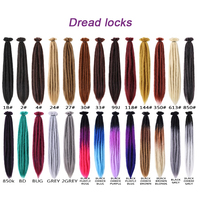 Extensions de Cheveux Synthétiques Crochets Blondes, Fausses Dreadlocks Longues Douces Faites à la Main pour Femmes