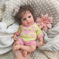 Poupée bébé fille réaliste en silicone de 12 pouces, peau douce et réaliste au toucher, sourcils peints à la main, corps entier, poupée nouveau-né pour jouer