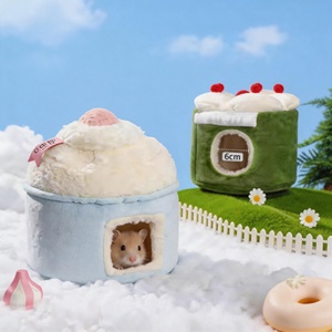 Nid de couchage en coton chaud pour <span class=keywords><strong>hamster</strong></span>, lit pour petits animaux, gerbille, petaugeoire, grotte douillette d'hiver - Product Image 3