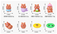 Mini figurine créative 3D mignonne de dessin animé Kapibala, poupée en résine Capybara, jouet promotionnel pour enfants et adultes, cadeau surprise