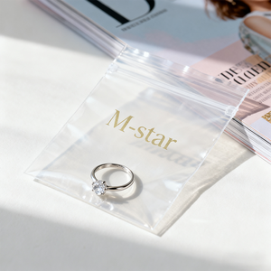 Pochettes à bijoux de logo personnalisé de haute qualité sacs à zip-lock en gros pour emballage cadeau de bijoux - Product Image 5