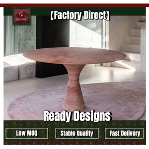 طاولة طعام رخامية مقاومة للماء والبقع من GOLDKING بإطار من الخشب الصلب، تصميم عصري بسيط للشقق والمقاهي - Product Image 1