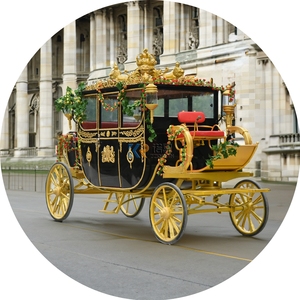 European Style Luxury 4 Wheeled Electric Royal Horse Drawn Carriage <b>Special</b> <b>Transportation</b> for Sale - Product Image 5