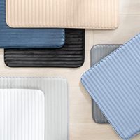 Tapis de bain moderne ultra doux motif solide tapis de douche en polyester mousse à mémoire de forme ultra absorbant lavable pour la salle de bain