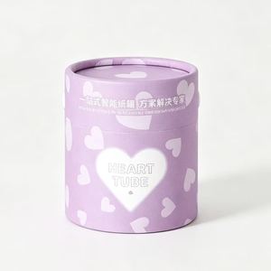 Conteneur en carton violet avec logo personnalisé, cylindre de verrouillage anti-effraction pour la sécurité des enfants, pour bonbons, en-cas, tube en papier - Product Image 2
