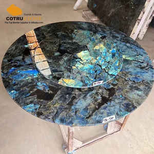 Lastra di <span class=keywords><strong>Granito</strong></span> <span class=keywords><strong>in</strong></span> Pietra Naturale di Lusso, Labradorite Blu Smeraldo per Rivestimento Pareti Interne e Decorazione Tavoli da Pranzo - Product Image 6