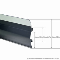 Usine personnalisée économique OEM vente en gros Pvc bande de couverture transparente prix transparent porte-billet supermarché étagères profil Pvc