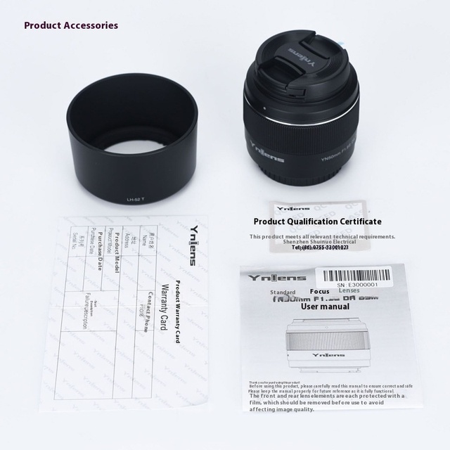 Yongnuo YN50mm F1.8S DA DSM Camera Lenses 50mm for Sony E-mount Auto Focus(AF/MF) for Automatic Frame