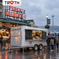 Camion de restauration moderne Truth avec équipement de cuisine personnalisé pour hamburgers, pizzas, café et services de restauration de rue commerciale