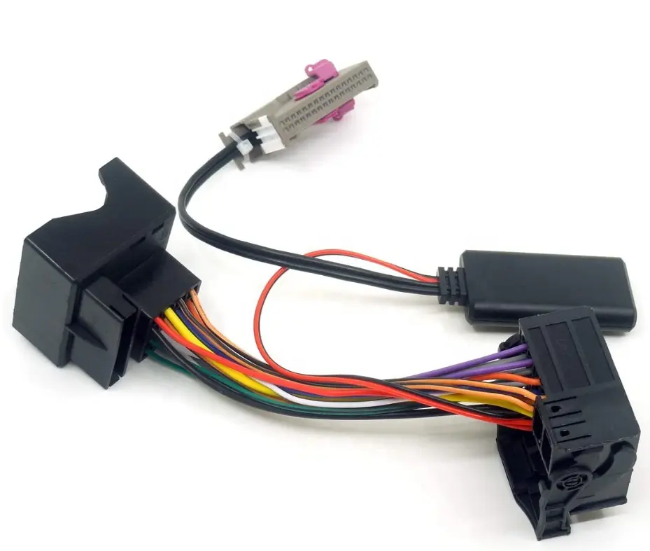 Quadlock-adaptador auxiliar de diente azul para Audi A3 TT, Radio de navegación RNS-E con conexión de 32Pin