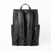 Sac à dos de voyage pour homme en cuir véritable de crocodile, nouveau design, faible MOQ, durable, haute qualité, blocage RFID, pour ordinateur portable 15,6 pouces, Mount Yanzhi