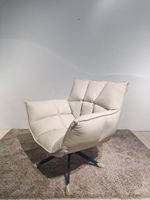 Fauteuil pivotant en cuir PU de style italien personnalisable, confortable et élégant, avec housse amovible, design modulaire, pour salon et hôtel