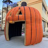 Tente en forme de citrouille, style Halloween personnalisé en usine, pour accessoire de fête à thème, maison de citrouille gonflable durable.
