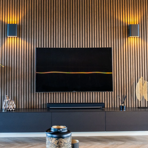 Design moderno impiallacciatura di <span class=keywords><strong>legno</strong></span> MDF pannello d'onda flessibile curvo curvo Slat parete acustica <span class=keywords><strong>con</strong></span> pannello decorativo a parete - Product Image 2