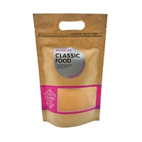 Pochette en kraft brun biodégradable personnalisée sacs en papier recyclé avec fenêtre pour emballage alimentaire sec