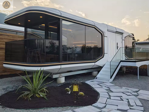 Cobertizo de almacenamiento de barra móvil de diseño moderno Casa pequeña con ruedas para hoteles Muebles Para <span class=keywords><strong>La</strong></span> Casa contenedor Casa cápsula espacial - Product Image 2