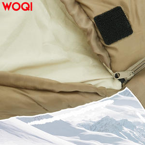 Saco de dormir Woqi Mummy para 3 estaciones, de nailon ligero y transpirable, para camping y senderismo, para adultos, longitud estándar, color caramelo. - Product Image 5