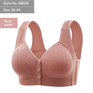 Reggiseno Plus Size da Donna con Chiusura Frontale, Pizzo Floreale, Traspirante, Senza Ferretto, Comodo, Monopezzo, Senza Cuciture, per Allattamento - Product Image 2