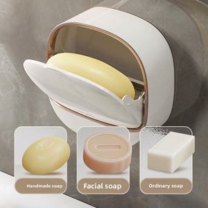 Support mural de luxe léger pour savon avec couvercle, sans perçage, pour rangement de lessive, idéal pour l'expédition transfrontalière - Product Image 4