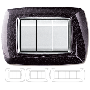 PLAQUE DE COUVERTURE NOIRE À PAILLETTES 'MYLIFE' 4 Modules - Product Image 3