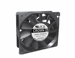 Ventilador de Techo de Plástico Crown AGQ12038B12J 12-24V OEM para Refrigeración de Alimentos - Product Image 6