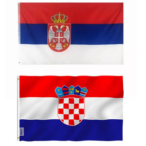 Gahumi Taille personnalisée 3x5Ft <span class=keywords><strong>Croatie</strong></span> Drapeau de pays promotionnel Polyester Drapeaux nationaux croates Bannière Hrvatska - Product Image 2