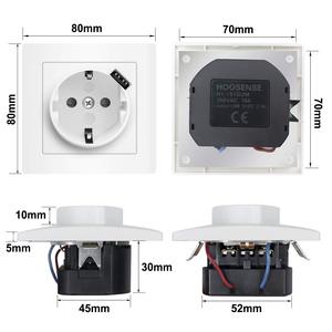 Base presa Schuko con USB, presa a muro incassata, bianco, per Smartphone, Tablet, materiale elettrico - Product Image 2
