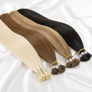 Extensiones de Cabello Humano Remy Europeo Liso Suave de Doble Trama con Queratina I-Tip, Teñibles <span class=keywords><strong>en</strong></span> Todos los Colores, de Fábrica - Product Image 3