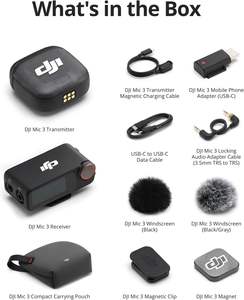 Micrófono Inalámbrico DJI Mic 3 (1 Transmisor + 1 Receptor) para iPhone/Android/Cámara, Grabación Interna de 32 bits Flotantes, Transmisión de 400 m (1312 pies) - Product Image 6