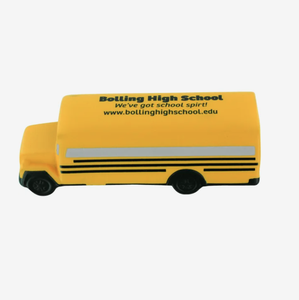 Balles anti-stress personnalisées en forme de bus scolaire – Jouet à presser jaune avec logo imprimé – Cadeau en gros - Product Image 6