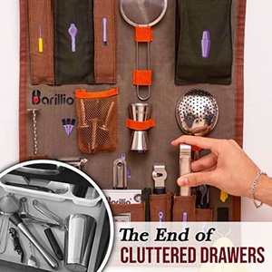 <span class=keywords><strong>Set</strong></span> Professionale da Bartender in Acciaio Inossidabile con Borsa, Shaker e Utensili da Bar <span class=keywords><strong>per</strong></span> la Preparazione di Whiskey - Product Image 4