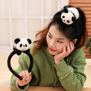Peluche <span class=keywords><strong>Panda</strong></span> Carino da Appendere al Collo, Imbottitura in Cotone PP, 31-50cm, <span class=keywords><strong>Panda</strong></span> Bianco e Nero, Ciondolo, Cerchietto per Capelli, Bambola di Pezza per Bambini - Product Image 3