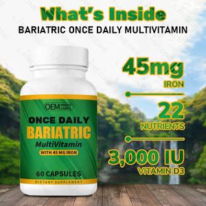 แคปซูลวิตามินรวมที่มีธาตุเหล็กสำหรับผู้ชายผู้หญิงรองรับทุกวัน - Product Image 3