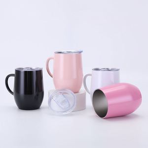 Tasse à œufs personnalisée de 12 oz avec poignée, double paroi, en acier inoxydable, isolée sous vide, créative, portable, pour le bureau, vente en gros - Product Image 2