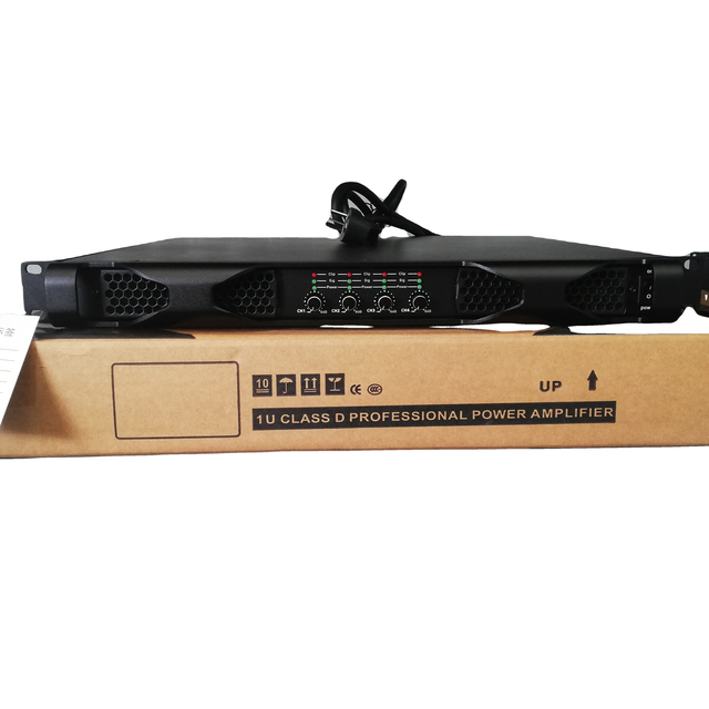 Professional Digital Power Amplifier 2000W*4 4-Ohm 4-Channel Class D Stereo Amplifier for KTV with Metal Construction