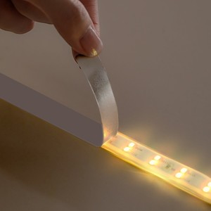FaSoLa <b>Led</b> Strip <b>Light</b> Shielding Sticker White And Gray <b>Surface</b> <b>Mounted</b> Easy Installation For Cabinet <b>Lights</b> - Product Image 1