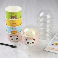 Wegwerp dessertbekers fabrieks prijs niet-toxische inkt duurzame chevron zigzag magnetronbestendig groothandel golfpatroon