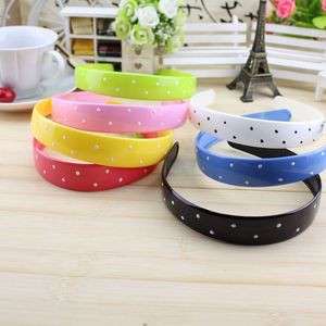 Diademas de plástico para niños, colores mezclados, lunares, accesorios casuales para el cabello para niños - Product Image 2