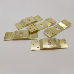 Brass <b>Picture</b> <b>Frame</b> <b>Hooks</b> Six Hole Concealed Wall Mounted Horizontal Gold Rectangle Metal Hangers - Product Image 2