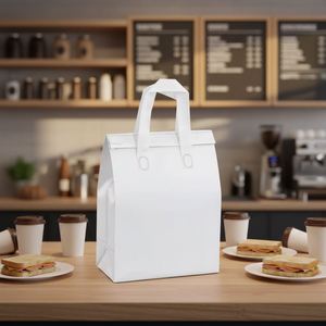 Sacs isothermes portables jetables en non-tissé avec doublure en aluminium, fermeture à bande adhésive, prêts à l'emploi pour le pain - Product Image 1