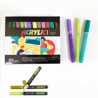 Bestationery – Nouveauté ! Lot de 36 marqueurs acryliques permanents à pointe pinceau pour peinture artistique, idéal pour le graffiti et le coloriage – Fabrication chinoise