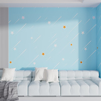 Revêtement mural minimaliste auto-adhésif en PVC, imperméable, résistant à l'humidité, antibactérien et anti-taches, idéal pour les dortoirs et les foyers d'enfants