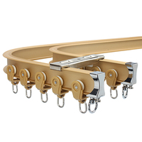 Rail de rideau en aluminium sur mesure, robuste et pliable, pour hôtels et écoles, avec tubes droits et courbes