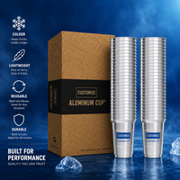 Fabricant de gobelets en aluminium réutilisables de 16 oz, gobelets pour boissons froides, gobelets à bière, pour supermarchés, bars, grossistes