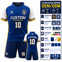 Conjunto de Uniforme de Fútbol Personalizado con Tela Ligera, Uniformes de Fútbol para Adultos de Secado Rápido para Equipos de Liga